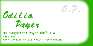 odilia payer business card